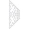 Ekena Millwork Set of Four Panels for 94 1/2"W x 32 1/4"H Fowler Fretwork Wainscot Wall Paneling WPKP16X01X47FLR - alternate 4